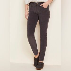 Garnet Hill - Essential slim corduroy pants in dark ashwood (grey)